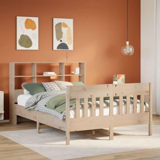 vidaXL Estructura De Cama Sin Colch&oacute;n Madera Maciza De Pino 140x190 Cm Vidaxl