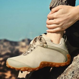 Generic YUJIEBB Men Winter Hiking Boots Leather Women Outdoor Non Slip Sport Snow Shoes Climbing Mountain Walking Sneakers