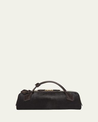 Alaia Elongated Calf Hair Clutch Bag