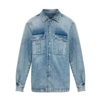 Maison Margiela Denim Shirts, male, Blue, Size: XL Long Sleeve Denim Shirt