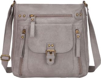 Generic Fashion One Shoulder Bag Retro Small Square Bag WomenS All Bag Soft Bag With Large Capacity Shoulder Bag for Women (Grey, One Size)