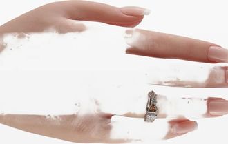 Luxury Bazaar Anello in oro bianco 18 carati con diamanti - Argento