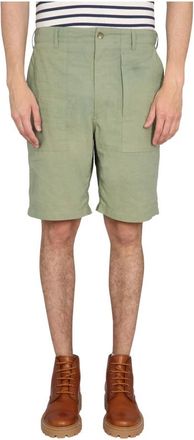 Engineered Garments Fatigue Short - Heren - Korte Broeken - Groen - M - Katoen - Korte Broeken