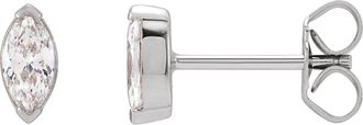 Diamond2Deal 14K Gold 1/3ct Lab-Grown Diamond Stud Earrings Clarity SI, Color G-H