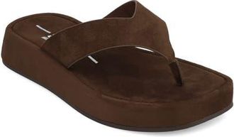 Mia Pamelia Wedge Flip Flop in Chocolate at Nordstrom, Size 9.5
