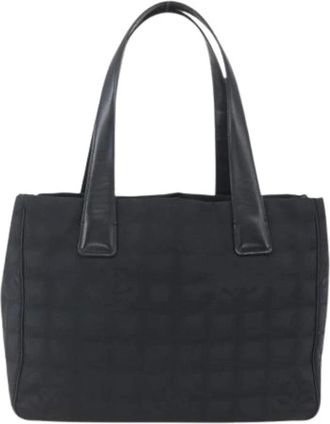 Chanel Pre-owned Tote Bags, female, Black, Size: ONE SIZE Pre-owned Nylon Tote Bag