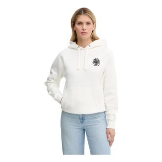 Kenzo Hoodies & sweatvesten, Dames, Wit, M, Katoen, Logo Hoodie
