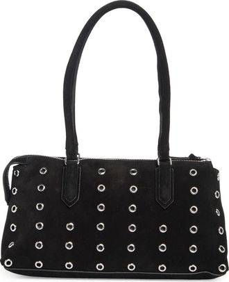Rebecca Minkoff Industry Suede Shoulder Bag in Black at Nordstrom