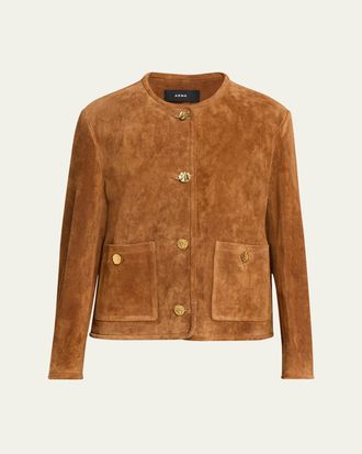 Arma Sogno Button-Down Suede Jacket