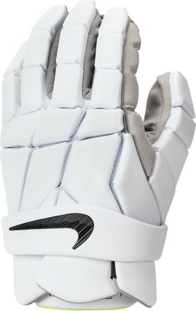 Nike Mens Vapor Select 2.0 Lacrosse Gloves in White | GEVS6F-100