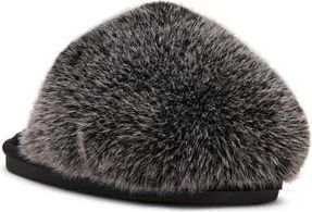 Steve Madden Poof Faux Fur Slipper in Grey at Nordstrom Rack, Size 7