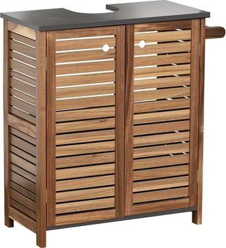 Tendance Tendance - Mueble Bajo Lavabo Acacia Y Mdf 2 Puertas + 1 Balda Interior + Toallero Intergre - Element