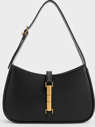 Charles & Keith Cesia Metallic Accent Shoulder Bag