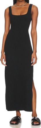 L*Space Mara Sleeveless Square-Neck Dress In Black