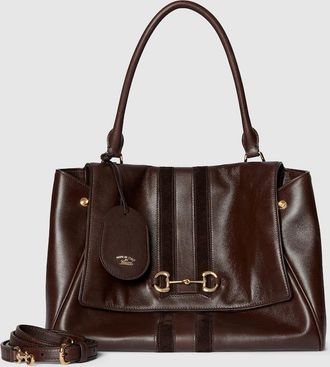 Gucci Paparazzo Medium Top Handle Bag, Brown, Leather