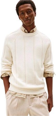 Tommy Hilfiger Round-neck Truien - Heren - Ronde hals truien - Beige - M - Truien & Vesten