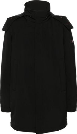 Peuterey Zwarte Gewatteerde Donsjas - Heren - Parka Jassen - Zwart - S - Polyester - Jassen