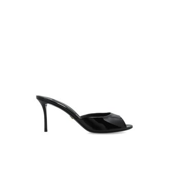 Dolce & Gabbana Keira Patentleren Muiltjes - Dames - Muiltjes - Zwart - 36 EU - Leer - Schoenen