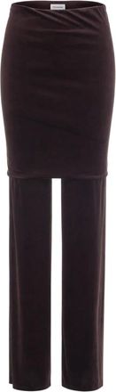 Andamane Rechte broek - Dames - Straight fit broeken - Bruin - S - Polyester - Broeken