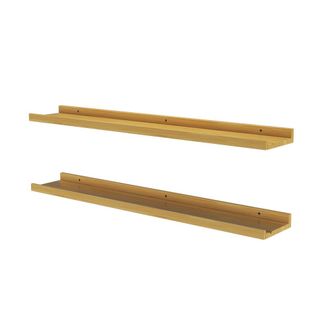Vicco Estanter&iacute;a De Pared Linus, Madera Natural, 90 X 4 Cm Lote De 2