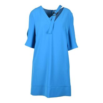 Simona Corsellini Damesjurk - Dames - Korte kleedjes - Blauw - L - Polyester - Kleedjes