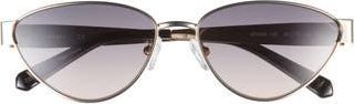 Guess 58mm Cat Eye Sunglasses in Gold /Gradient Smoke at Nordstrom Rack