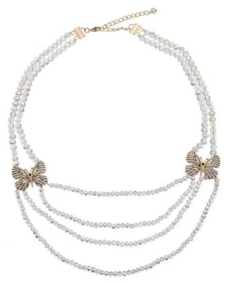 Eyecandy LA Eye Candy La Julia Beaded Butterfly Necklace