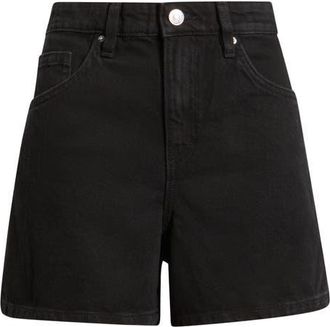 Mango Denim Shorts in Black Denim at Nordstrom, Size 12