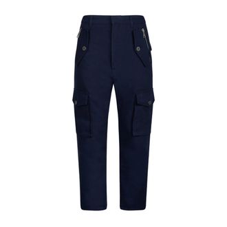 Balmain Pantaloni Cargo con Tasche Multiple - - Trousers - Uomo - Blu - M
