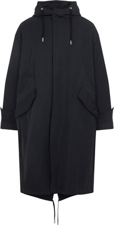 Ami Mens Padded Parka Jacket - Black Nylon - Size Large