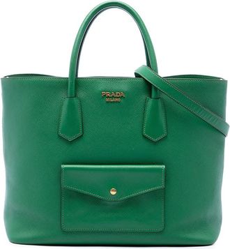 Prada Pre-owned Prada Saffiano Cuir Front Pocket Convertible Tote Ladies JAGKF7FE87210SQ9