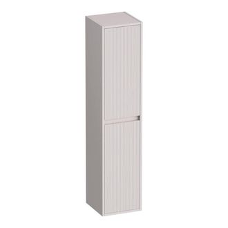 Marcel Breuer Adore Wavy hoge kast - 160x35x35cm - 2 deuren - links- of rechtsdraaiend - greeploos - mat zand