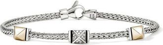 John Hardy Icon Stud Bracelet in Silver And Gold at Nordstrom, Size Medium