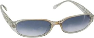 Chanel Pre-owned Accessories, female, White, Size: ONE SIZE Pre-owned Plastic Sunglasses