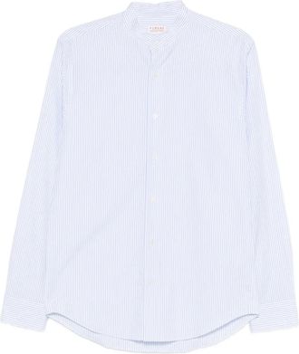 Fursac Camicia a righe senza colletto - Bianco