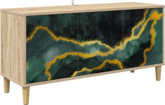 vidaXL Mueble De Tv Wijhe 102 X 33 X 50 Cm Sonoma Madera De Ingenier&iacute;a Vidaxl