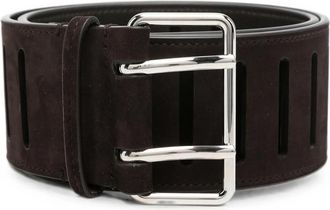 Alaia Cut-out Suede Belt