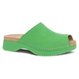 Dansko Womens Ravyn Peep Toe Mule In Lime