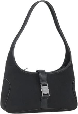 Ferragamo Pre-owned Shoulder Bags, female, Black, Size: ONE SIZE Pre-owned Nylon Shoulder Bag