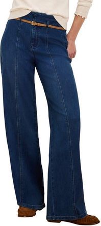 Nic+Zoe Weekend High Waist Belted Wide Leg Jeans in Harbor at Nordstrom, Size 28