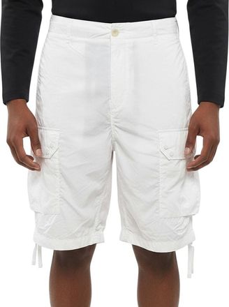 Ten c White Regular Solid Shorts
