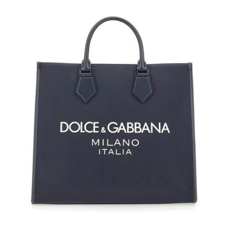 Dolce & Gabbana Tassen, Heren, Blauw, ONE Size, Nylon, Grote Nylon Shopper