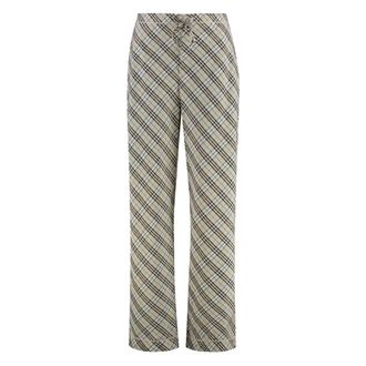 Burberry Dames, Broeken, Grijs, Maat: XS Katoen