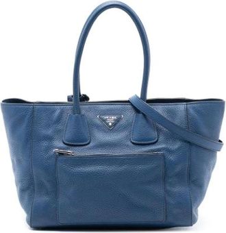Prada Pre-owned Tote Bags, female, Blue, Size: ONE SIZE Pre-owned Vintage Tote Bag