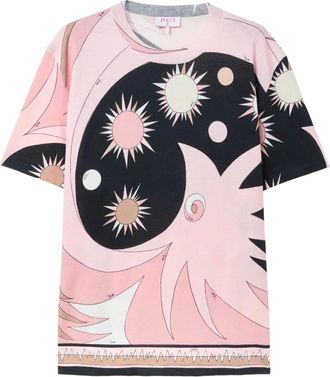 Pucci T-shirt con stampa Stella - Rosa