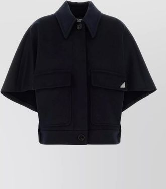 Max Mara cashmere boxy cape jacket