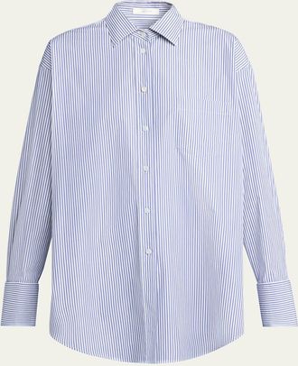 The Row Ment Striped Button-Down Shirt