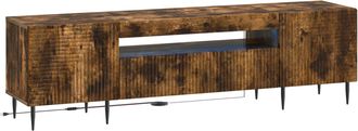 vidaXL Mueble De Tv Led Roble Ahumado Madera De Ingenier&iacute;a Vidaxl