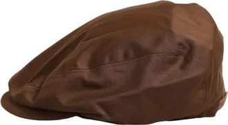 Dolce & Gabbana HAT10039 Cotton-Silk Blend Flat Cap - Brown