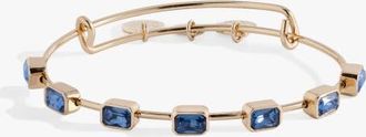 Alex and Ani September Birthstone Emerald Cut Bangle in Gold at Nordstrom